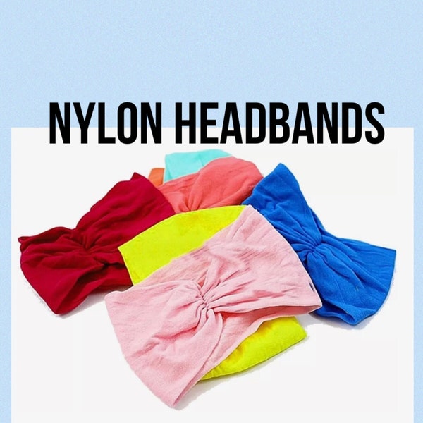Nylon Headbands for Newborn Babies to Toddler Girls / You Pick Colors / Headband Supplies / Wholesale Hair Accessories / Baby Shower Gift