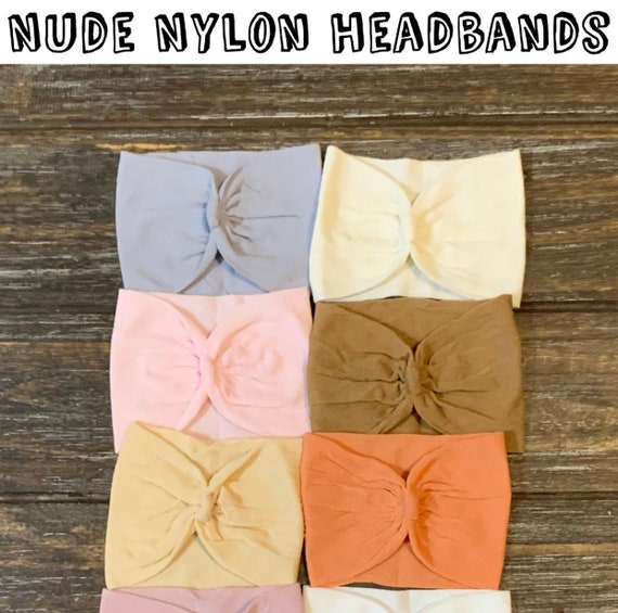 Nude Nylon Baby Headbands 3 Wide Wholesale Elastic Headband