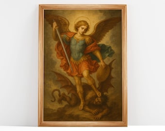 大天使ミカエル • 絵画 - Etsy 日本