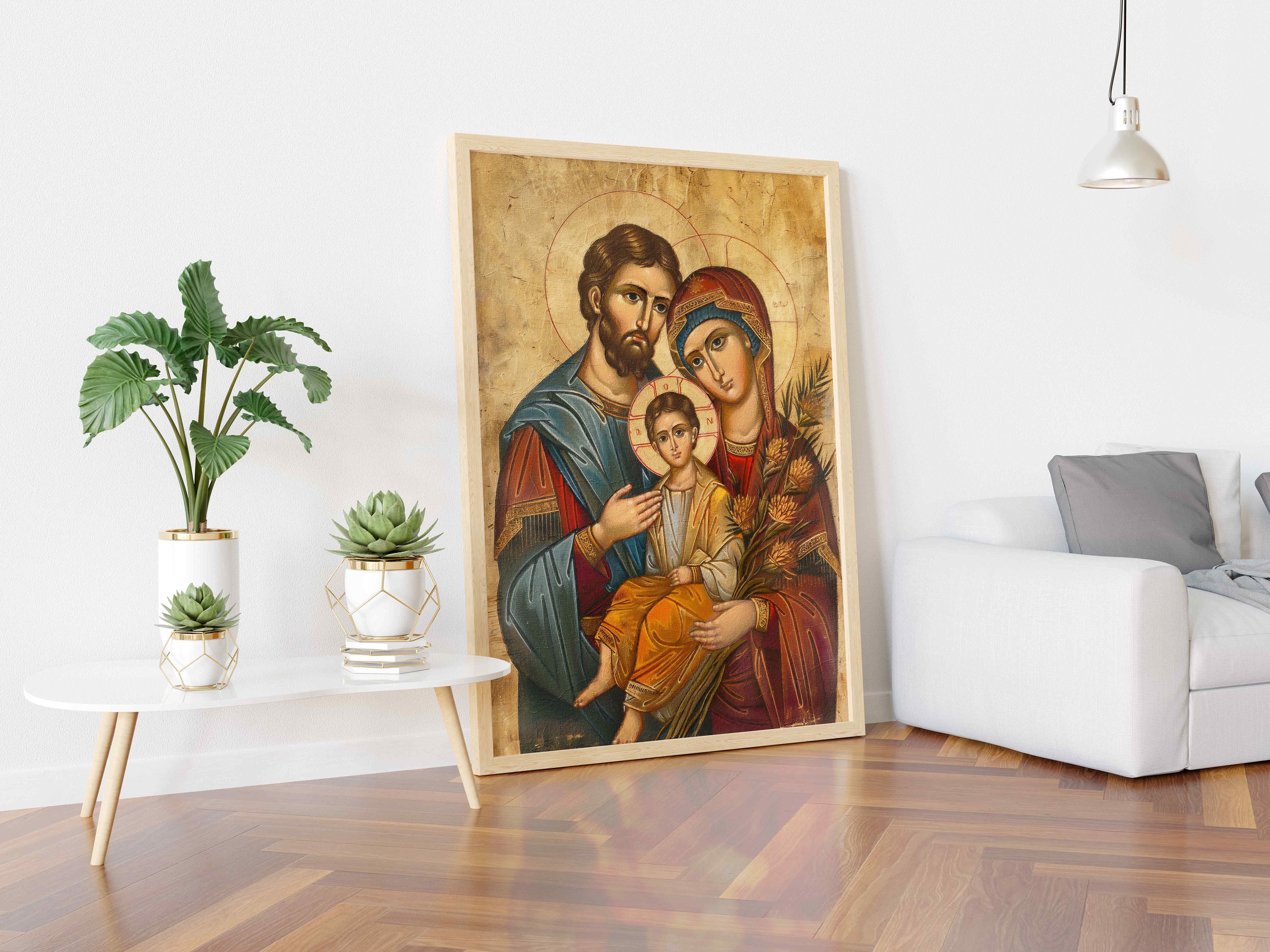 Holy Family Oil Painting: Catholic Art Printable (digital Download) - Etsy
