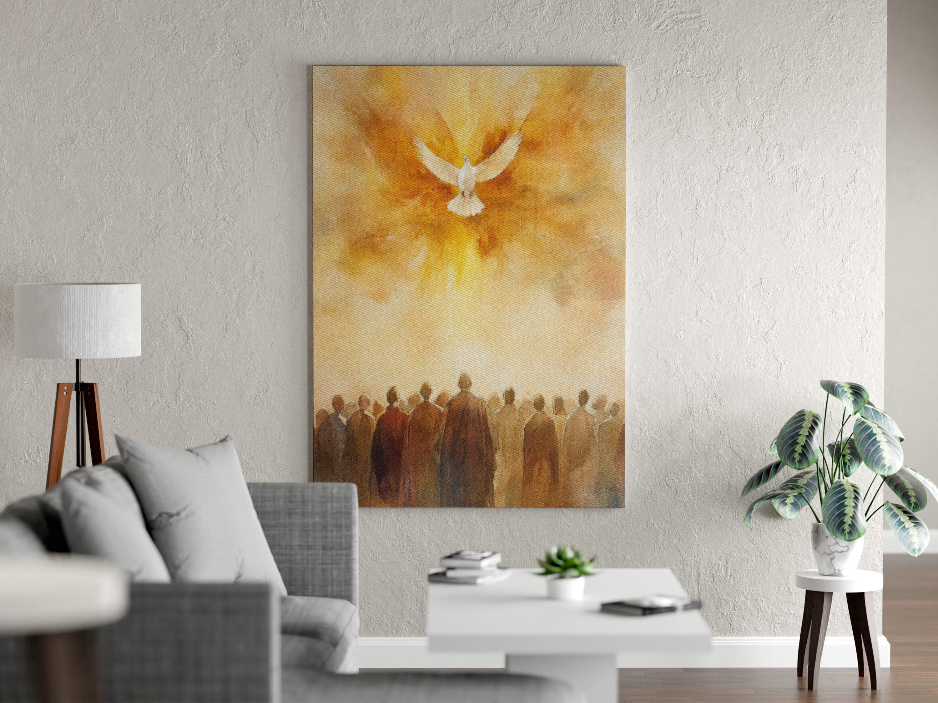 Holy Spirit Watercolor Print: Pentecost Christian Wall Art (digital ...