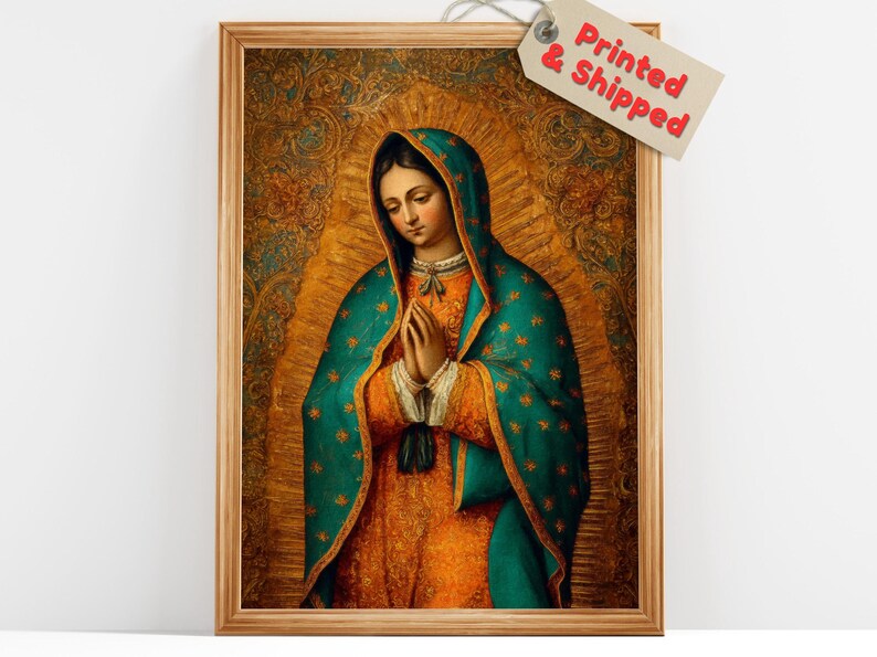 Our Lady of Guadalupe Art Print | Virgin Mary Painting | Catholic Wall ...