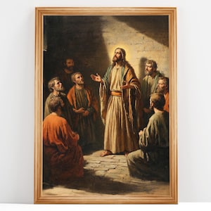 The Great Commission Art Print, Biblical Christian Wall Art, Last Instructions of Christ, Catholic Decor, DIGITAL DOWNLOAD #268