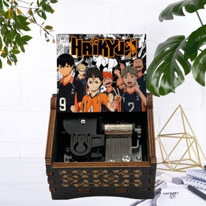 Bonitas ideas de regalos personalizados: Caja de música de Anime Haikyuu