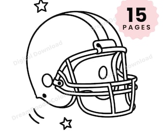Football Coloring Pages, 15 Game Day Sports Sheets (PDF + PNG)