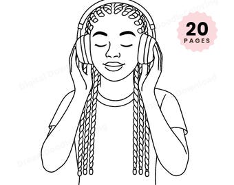 Teen Life Coloring Book Printable PDF & PNG | 20 Fun Teen Girl Coloring Pages | Digital Download | Relaxing Activity for Teens