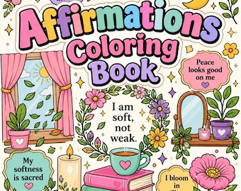 Affirmations Coloring Book for Women | Self Love Pages (Digital Download)