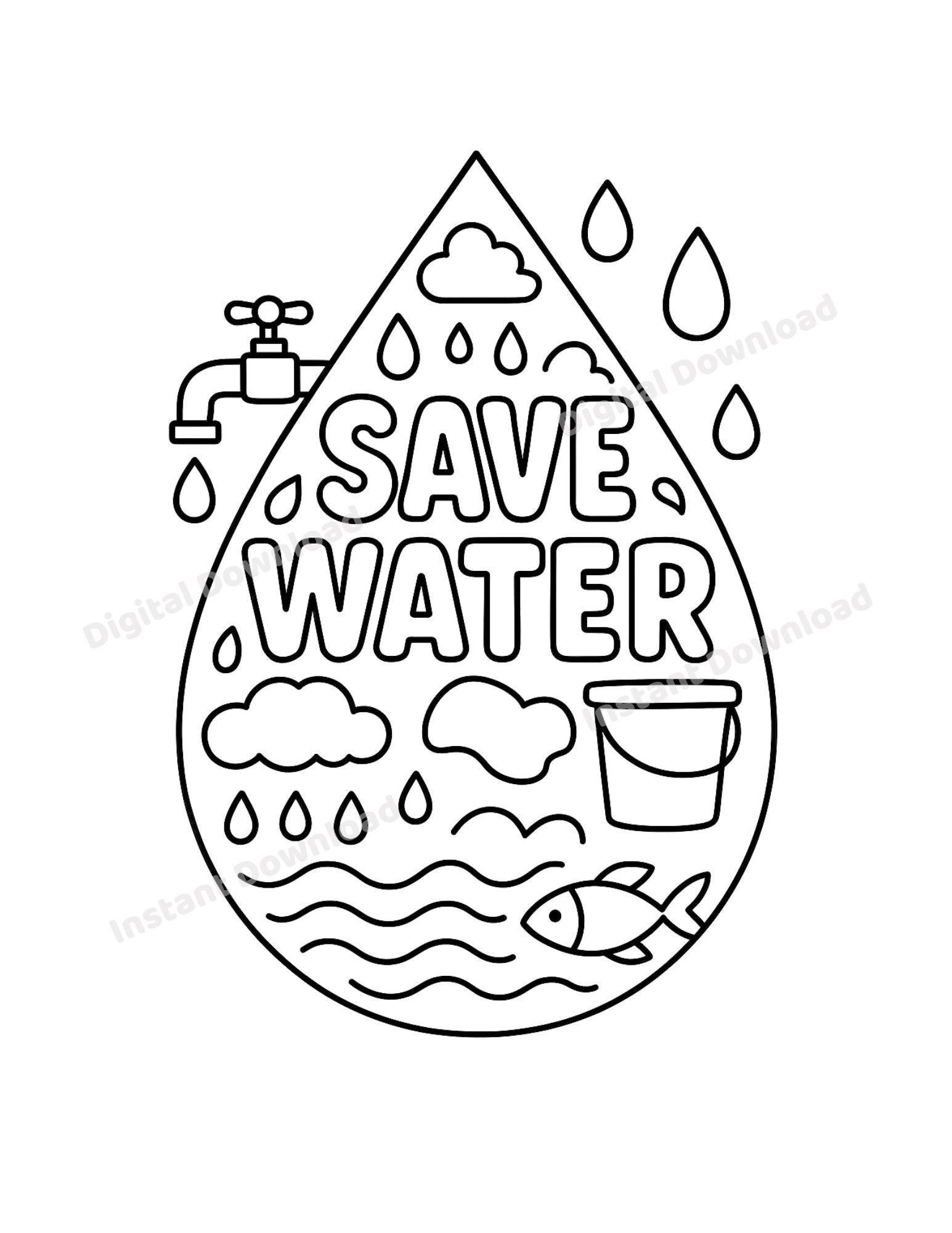 Earth Day Coloring Book Printable PDF PNG | Eco Kids & Adults Coloring ...