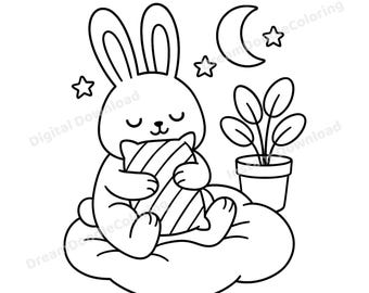 Cozy Animal Coloring Book, Cute Cozy Critters Coloring Pages, Kawaii Animal Coloring Book Printable PDF PNG