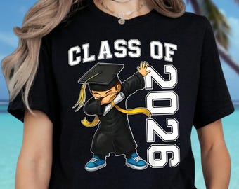 Camiseta de la promoción de 2026, camiseta divertida de graduación con el gesto del dab