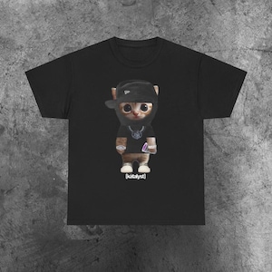 Funny Yeat Kitty Cat T-Shirt, Vintage Cat Shirt, Gen Z Joke Shirt, Stupid Brainrot Gift, Cat Lover Gift, Funny Kitty Shirt, Cool Cat Shirt