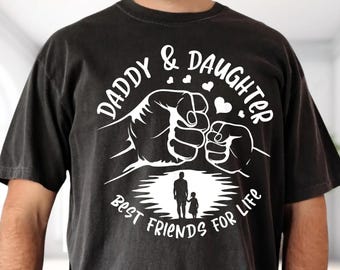 Camiseta "Papá e hija, mejores amigos para siempre", camiseta con humor para padres e hijas.