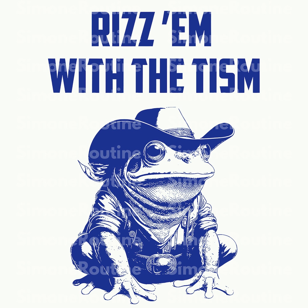 Rizz Em With the Tism Vintage Svg, Autism Awareness Png, Farmer Cute ...