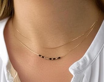 Collares de código Morse de oro personalizados para mujer, collar con mensaje secreto, regalo de cumpleaños, collar con nombre personalizado, regalo de collar personalizado para ella