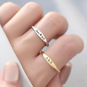 Personalized Ring • Initial Ring • Date Ring • Dainty Gold Ring • Statement Ring • Anniversary Ring • Wedding Ring • Gift for Girlfriend