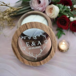 Engraved Wedding Ring Box, Wooden Ring Box, Ring Bearer Box, Anniversary Ring Box,Proposal Ring Box,Ring Holder,Engagement Gift,Wedding Gift