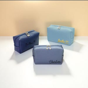 Custom Makeup Bag,Bridesmaid Gifts,Leather Cosmetic Bag,Toiletry Bag,Bridesmaid Proposal,Personalized Makeup Bag,Monogrammed Makeup Bag