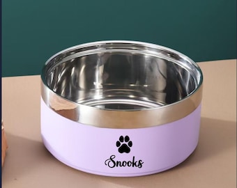 Personalized Pet Bowl, Stainless Steel, Anti-Slip Cat Dog Bowl