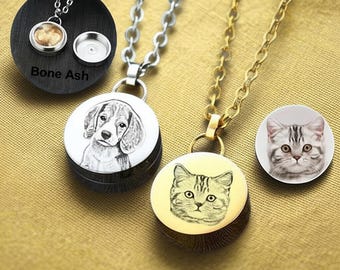 Custom Pet Dog Fur Necklace,Cremation Necklace,Cremation Jewelry,Pet Memorial Jewellery,Pet Memorial Gift, Pet Lover Gift,Dog Ashes Necklace