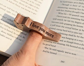 Engraved Walnut Wood Pet Cat Bookmark, Personalized Book Lover Gift, Teacher Appreciation Gift