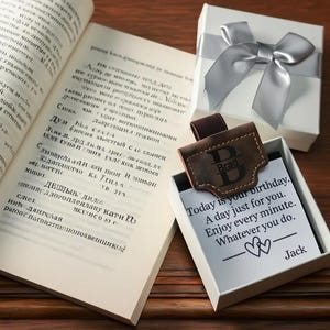 Segnalibro magnetico in pelle personalizzato con clip per penna, creatore di pagine fatto a mano, regalo per lettori