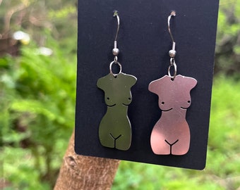 Venus Aphrodite Nude stainless steel earrings