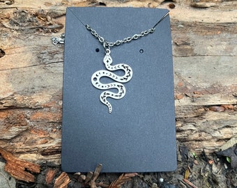 Snake and Herb Moon Necklace