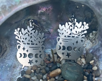 Cauldron Full of Herbs Earrings