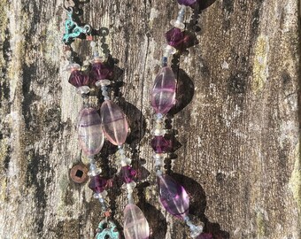 Fluorite keyholder necklace