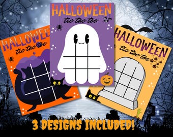 Juego de Tic-Tac-Toe Halloween à Imprimer / Activité Effrayante et Mignonne pour Enfants / Jeu de Fête haloween / Téléchargement Instantané
