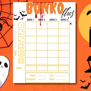 Lot Bunco ハロウィン、テーマ フェスティバル、アンサンブル 理想的な夜会 Bunco d'Halloween、カルテ デ スコア Bunco 、soirée d'octobre Bunco