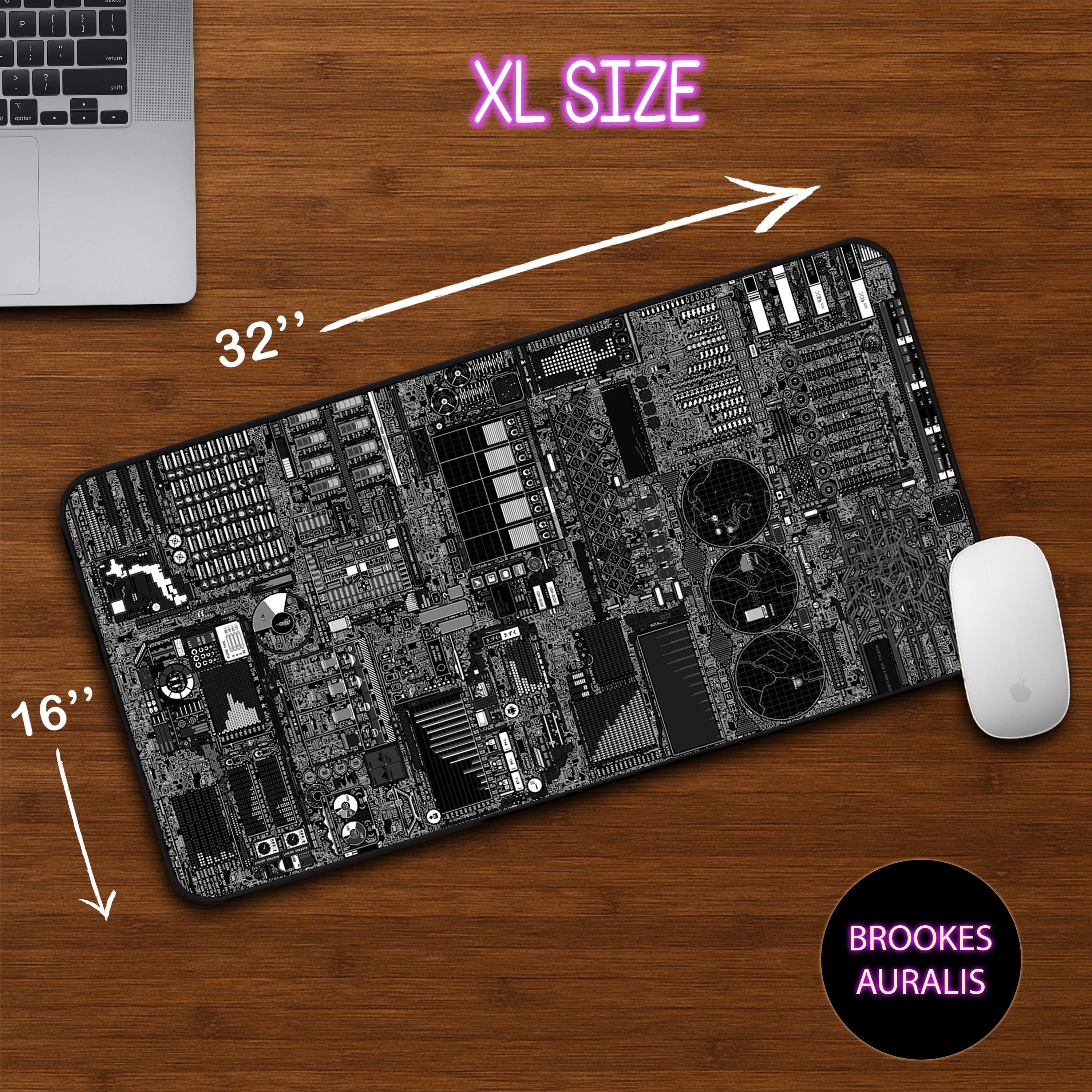 Cyberpunk Circuit Board Desk Mat, Futuristic Tech Mouse Pad for Gamers ...