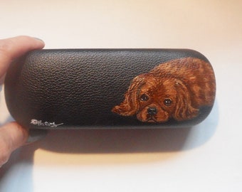 Ruby Cavalier King Charles Spaniel Dog Eyeglass Case, Glasses Case, Dog Person Gift