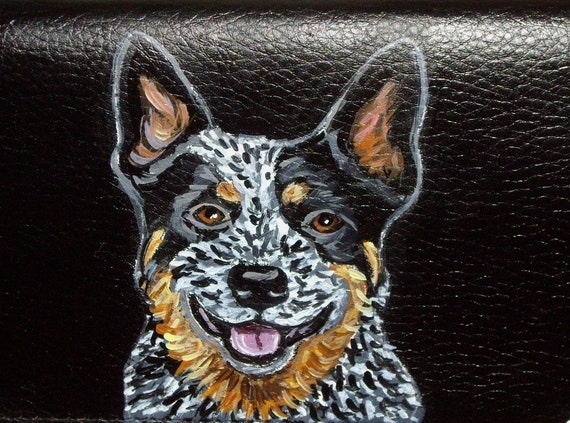 Buy Australian Cattle Dog Portrait Wallet for Men Hand Painted Online in  India 