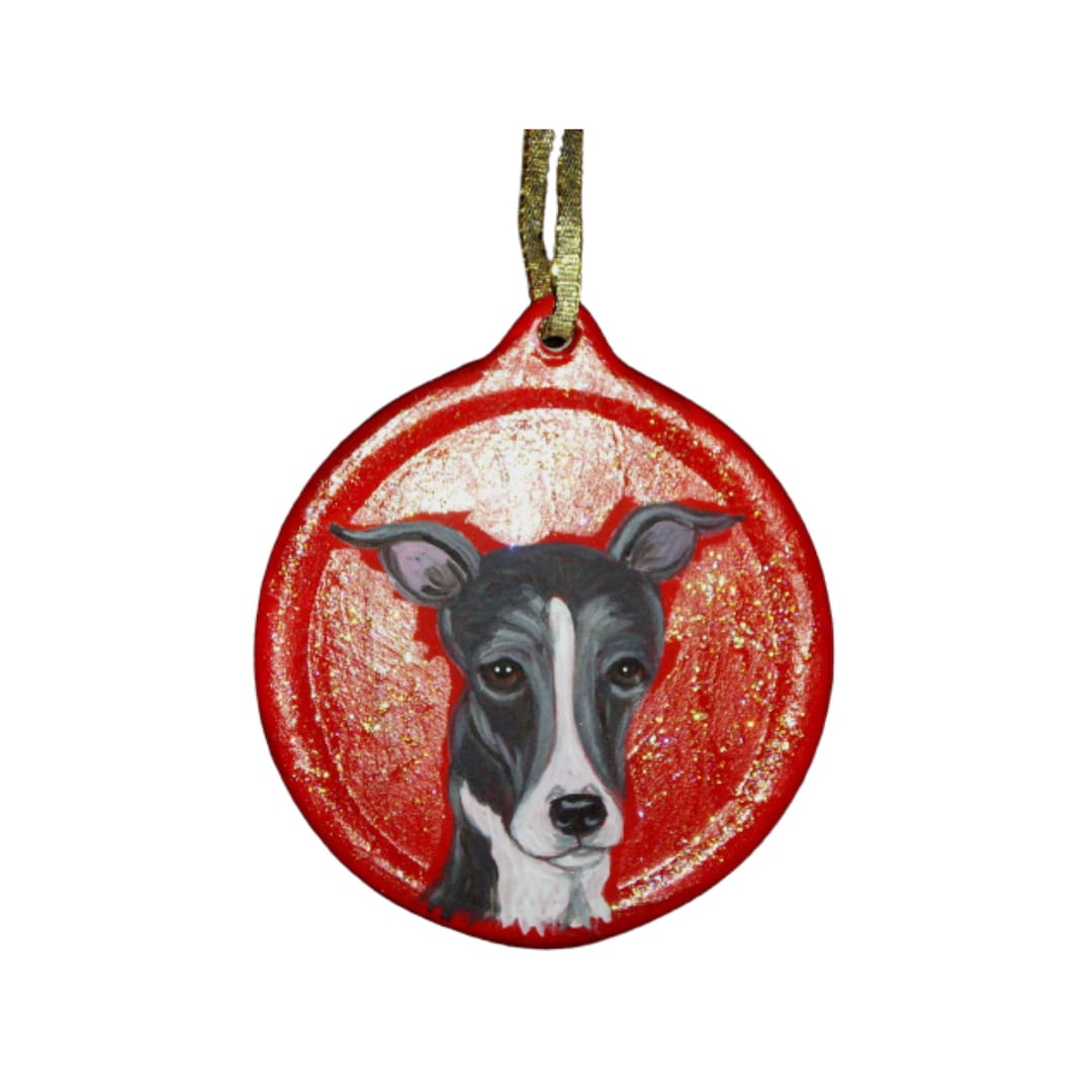 Italian Greyhound Dog Portrait Christmas Ornament Decoration - Etsy