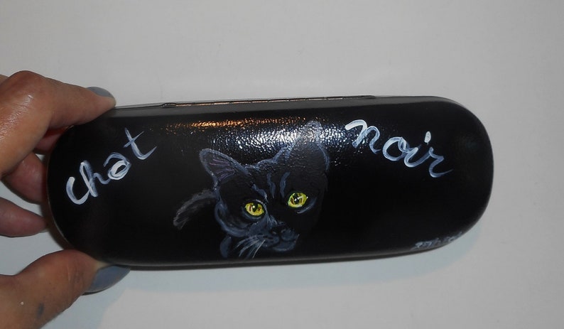 Black Cat Eyeglasses Case or Phone Cover