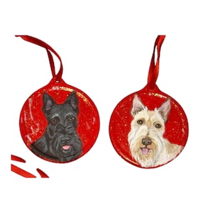 Scottish Terrier Scottie Dog Christmas Ornament, Christmas Tree Decoration, Dog Person Gift