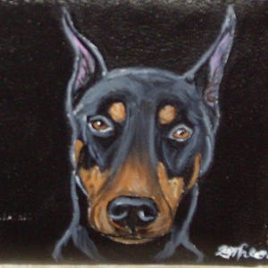 Cartera de piel para hombre con diseño de perro Doberman Pinscher, regalo para amantes de los perros