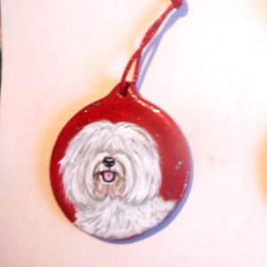 Coton De Tulear dog Christmas Ornament, Christmas Tree Decoration, Dog Memorial, Dog Lover Gift