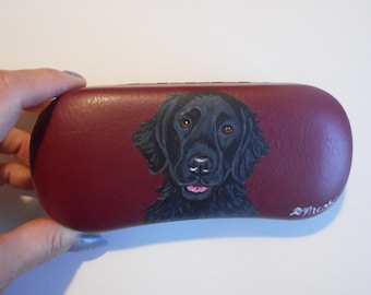 Flat Coated Retriever Dog Eyeglass Case,  Dog Person Gift