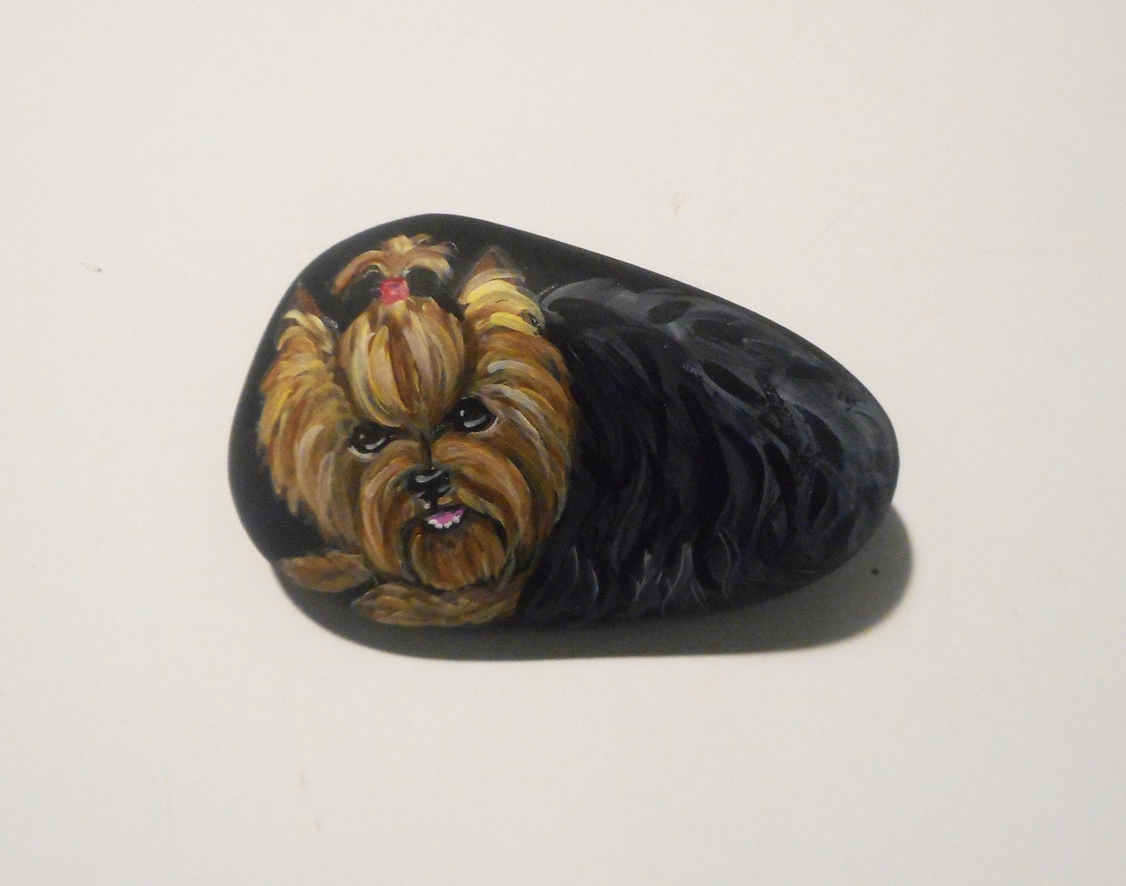 Painted Rocks Yorkie Yorkshire Terrier Yorkie Dog Pet Rock Art Paperweight Hand - Etsy
