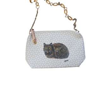 Tortoiseshell Cat Handbag, Crossbody Bag, Purse for Women,  Gift for Cat Person