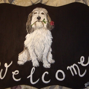 West Highland White Terrier, Westie Dog Painting, Welcome Sign Plaque, Wall Decor Art image 5