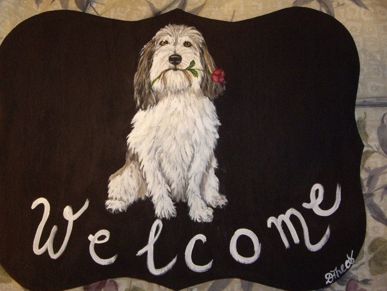 West Highland White Terrier, Westie Dog Painting, Welcome Sign Plaque, Wall Decor Art image 5