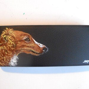 Borzoi Russian Wolfhound Dog Eyeglass Case, Hard Shell Glasses Case, Eyewear Accessory, Hand Painted Dog Lovers Gift