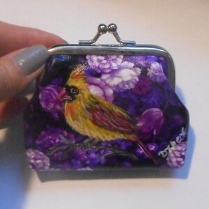 Monedero con diseño de pájaro cardenal, monedero, monedero, regalo para amantes de las aves