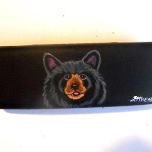 Hand Painted Black Bear Eyeglass Case: Bear Lover Gift