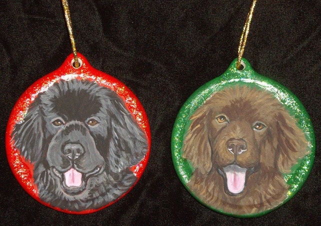 Newfoundland Dog Custom Painted Christmas Ornament Decoration Etsy image 0 - Newfoundland Dog Custom Painted Christmas Ornament Decoration Etsy
