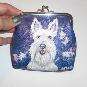 Wheaten Scottish Terrier, Scottie Dog Coin Purse, Dog Person Gift