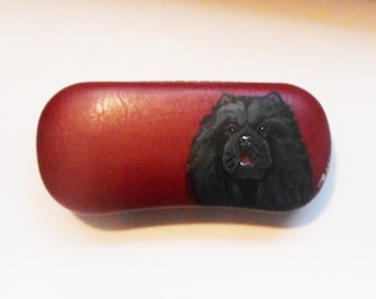 Black Chow Chow Dog Eyeglass Case, Dog Person Gift